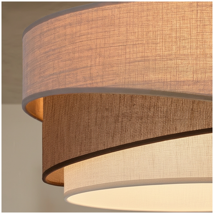 Brilagi - Luster na sajli ARROW 1xE27/60W/230V, prečnik 45 cm, bež/braon/bela