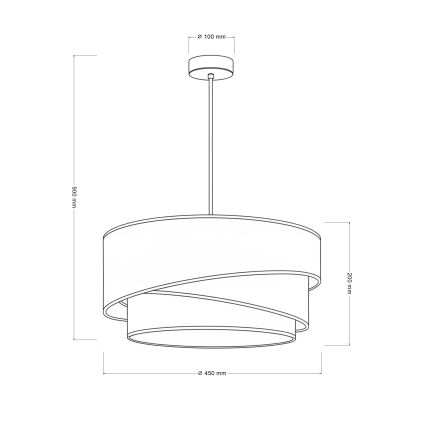 Brilagi - Luster na sajli ARROW 1xE27/60W/230V prečnik 45 cm bež/zelena/bela