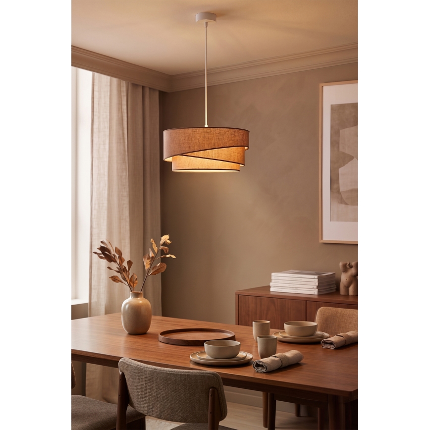 Brilagi - Luster na sajli ARROW 1xE27/60W/230V prečnik 45 cm braon
