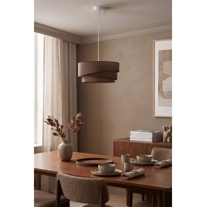 Brilagi - Luster na sajli ARROW 1xE27/60W/230V prečnik 45 cm braon