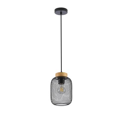 Brilagi - Luster na sajli BASKLITE 1xE27/15W/230V drvo/crna