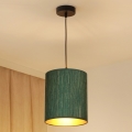 Brilagi - Luster na sajli BOSTON ROLLER 1xE27/15W/230V prečnik 21 cm slama zelena/zlatna