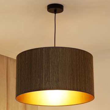 Brilagi - Luster na sajli BOSTON ROLLER 1xE27/15W/230V prečnik 45 cm slama braon/zlatna