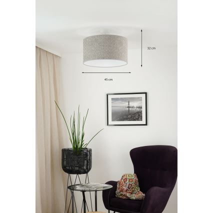 Brilagi - Luster na sajli BOUCLE ROLLER 1xE27/15W/230V Ø 45 cm siva