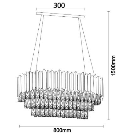 Brilagi - Luster na sajli CARLOS 10xE14/40W/230V