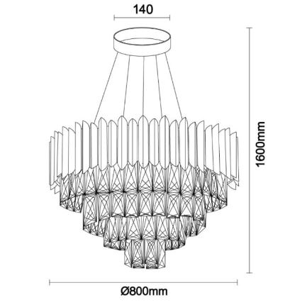 Brilagi - Luster na sajli CARLOS 11xE14/40W/230V prečnik 80 cm