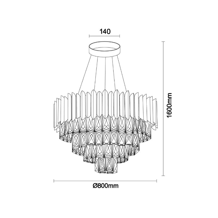 Brilagi - Luster na sajli CARLOS 11xE14/40W/230V prečnik 80 cm