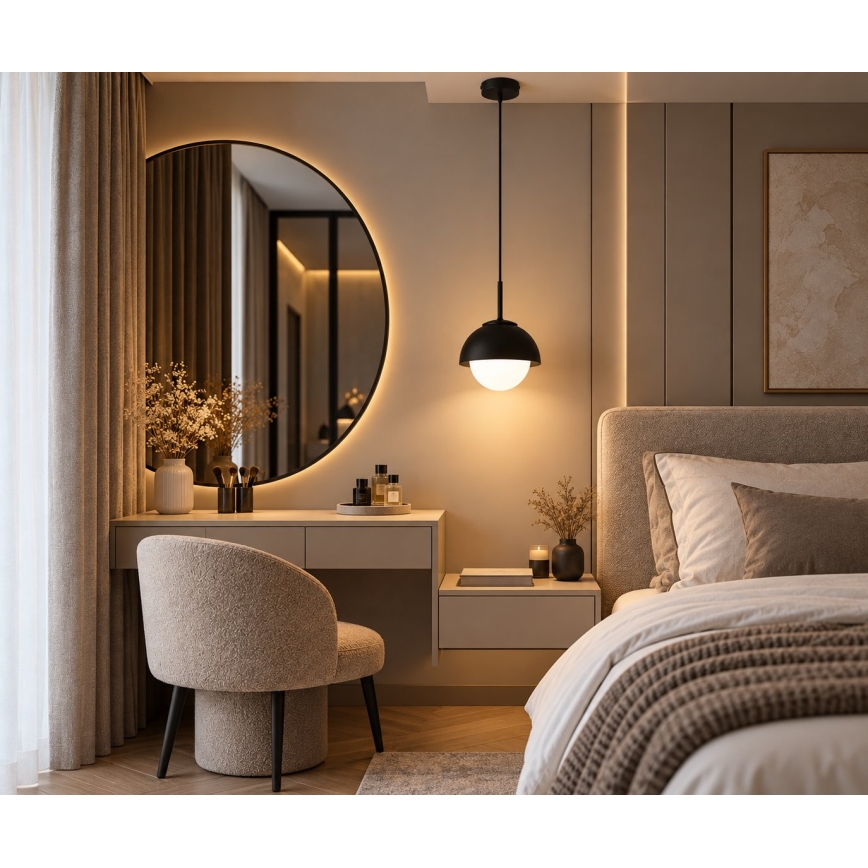 BRILAGI - Luster na sajli COSMO 1xE27/60W/230V prečnik 18 cm crna