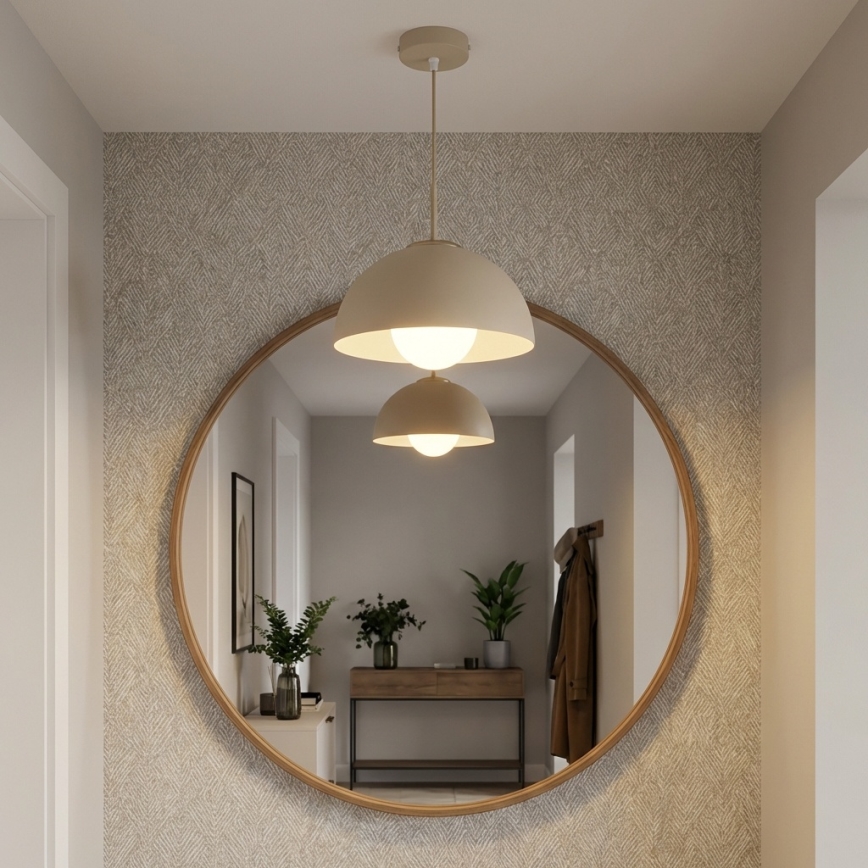 Brilagi - Luster na sajli COSMO 1xE27/60W/230V prečnik 30 cm bež/zlatna