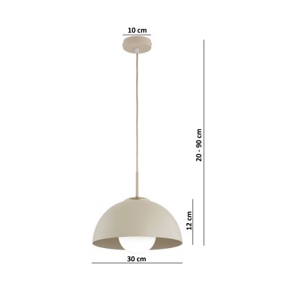 Brilagi - Luster na sajli COSMO 1xE27/60W/230V prečnik 30 cm bež/zlatna