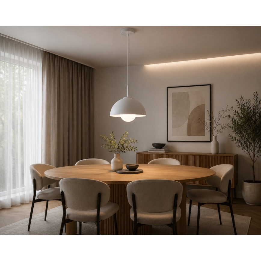 BRILAGI - Luster na sajli COSMO 1xE27/60W/230V Ø 30 cm bela/zlatna