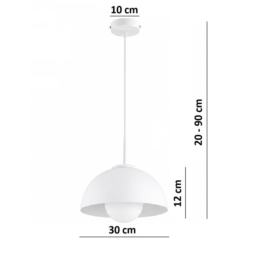 BRILAGI - Luster na sajli COSMO 1xE27/60W/230V Ø 30 cm bela/zlatna