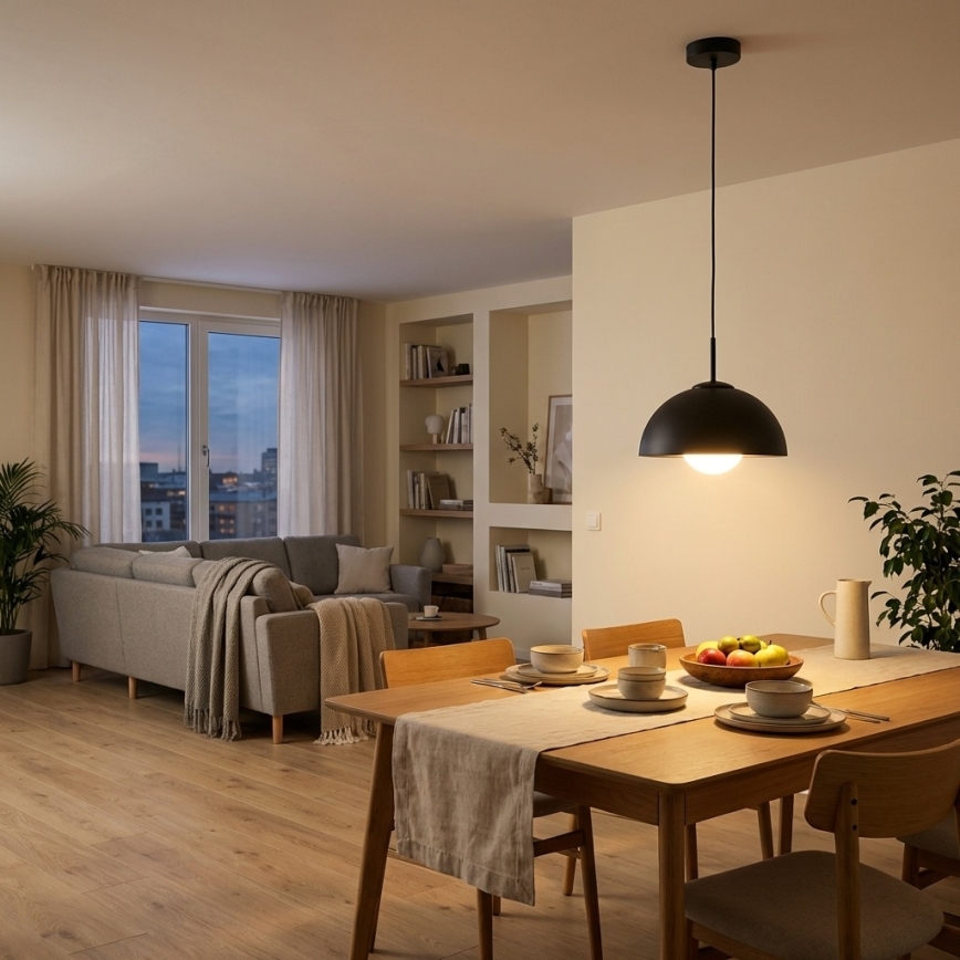 BRILAGI - Luster na sajli COSMO 1xE27/60W/230V Ø 30 cm crna