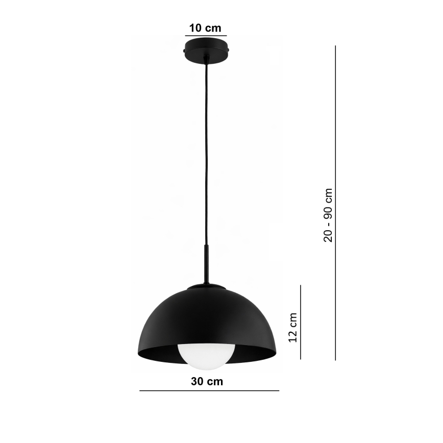 BRILAGI - Luster na sajli COSMO 1xE27/60W/230V Ø 30 cm crna
