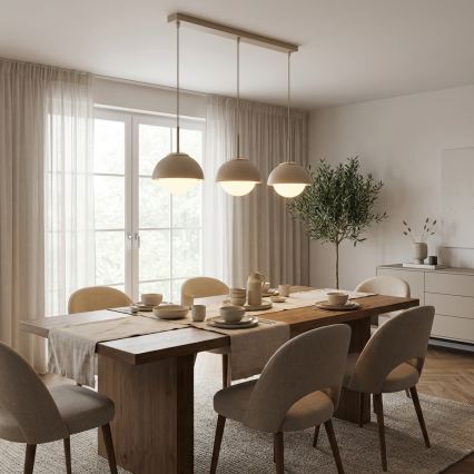 Brilagi - Luster na sajli COSMO 3xE27/60W/230V bež/zlatan