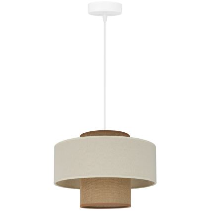 Brilagi - Luster na sajli DALLAS 1xE27/15W/230V prečnik 30 cm braon/krem/bela