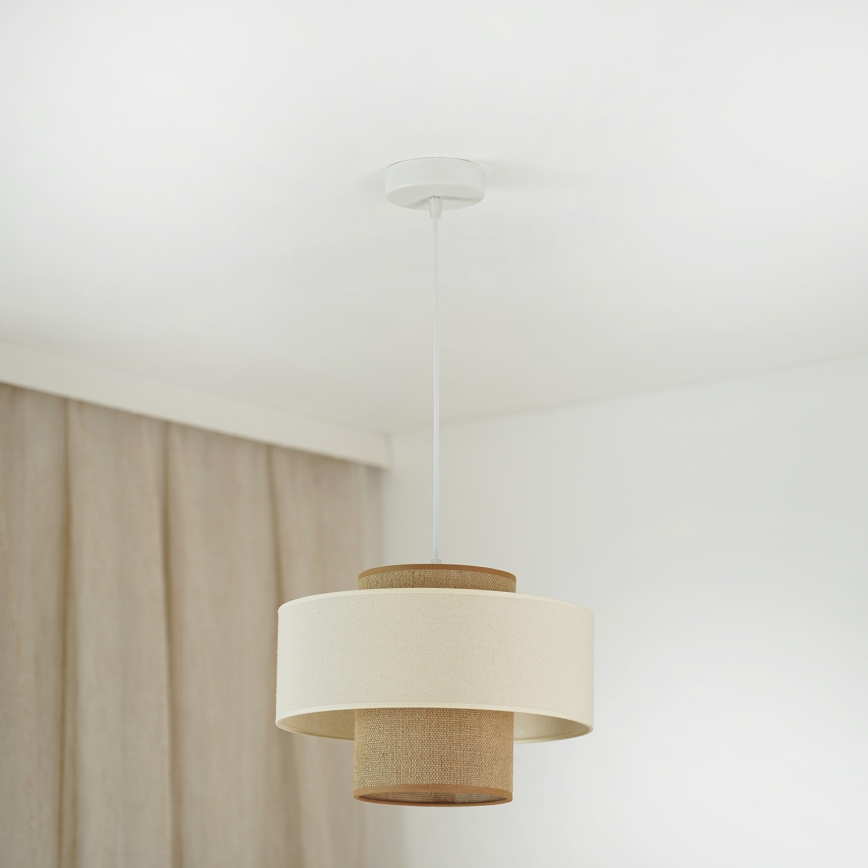 Brilagi - Luster na sajli DALLAS 1xE27/15W/230V prečnik 30 cm braon/krem/bela