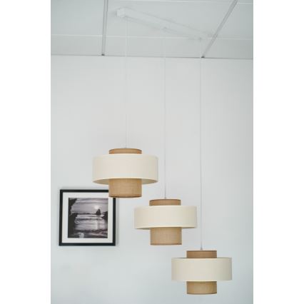 Brilagi - Luster na sajli DALLAS 3xE27/15W/230V braon/krem/bela