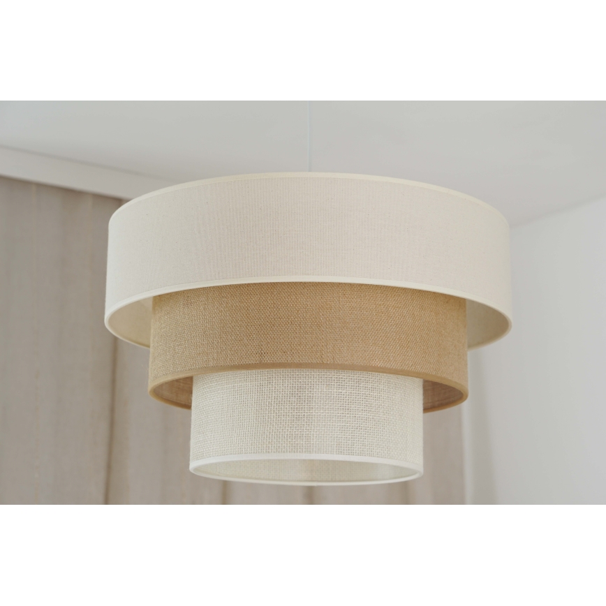 Brilagi - Luster na sajli DENVER LUNETA 1xE27/15W/230V Ø 45 cm bež/braon/krem