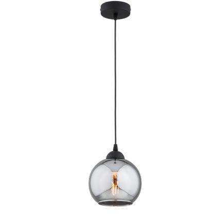 Brilagi - Luster na sajli DIOR 1xE27/60W/230V crna/zadimljena siva