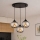 Brilagi - Luster na sajli DIOR 3xE27/60W/230V crna/dimljena siva