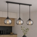 BRILAGI - Luster na sajli DIOR 3xE27/60W/230V crna/zadimljeno-siva