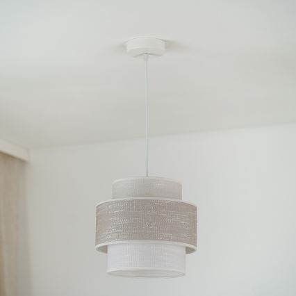 Brilagi - Luster na sajli DOVER SPACE 1xE27/15W/230V prečnik 25 cm siva/krem