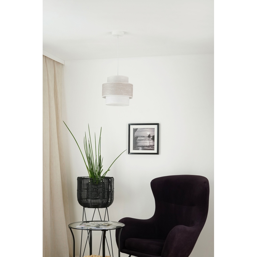 Brilagi - Luster na sajli DOVER SPACE 1xE27/15W/230V prečnik 25 cm siva/krem