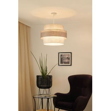 Brilagi - Luster na sajli DOVER SPACE 1xE27/15W/230V, prečnik 50 cm, siva/krem