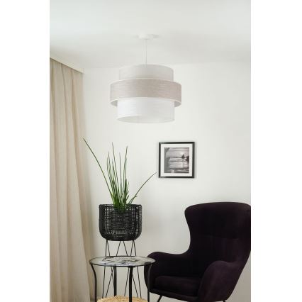 Brilagi - Luster na sajli DOVER SPACE 1xE27/15W/230V, prečnik 50 cm, siva/krem