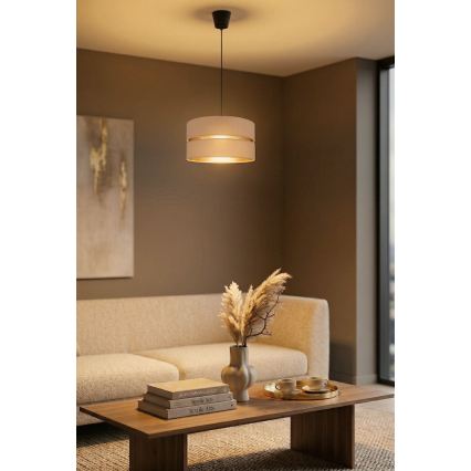 Brilagi - Luster na sajli DUO-DUO 1xE27/60W/230V, prečnik 40 cm, bež/zlatna