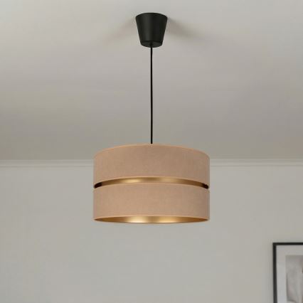 Brilagi - Luster na sajli DUO-DUO 1xE27/60W/230V, prečnik 40 cm, bež/zlatna