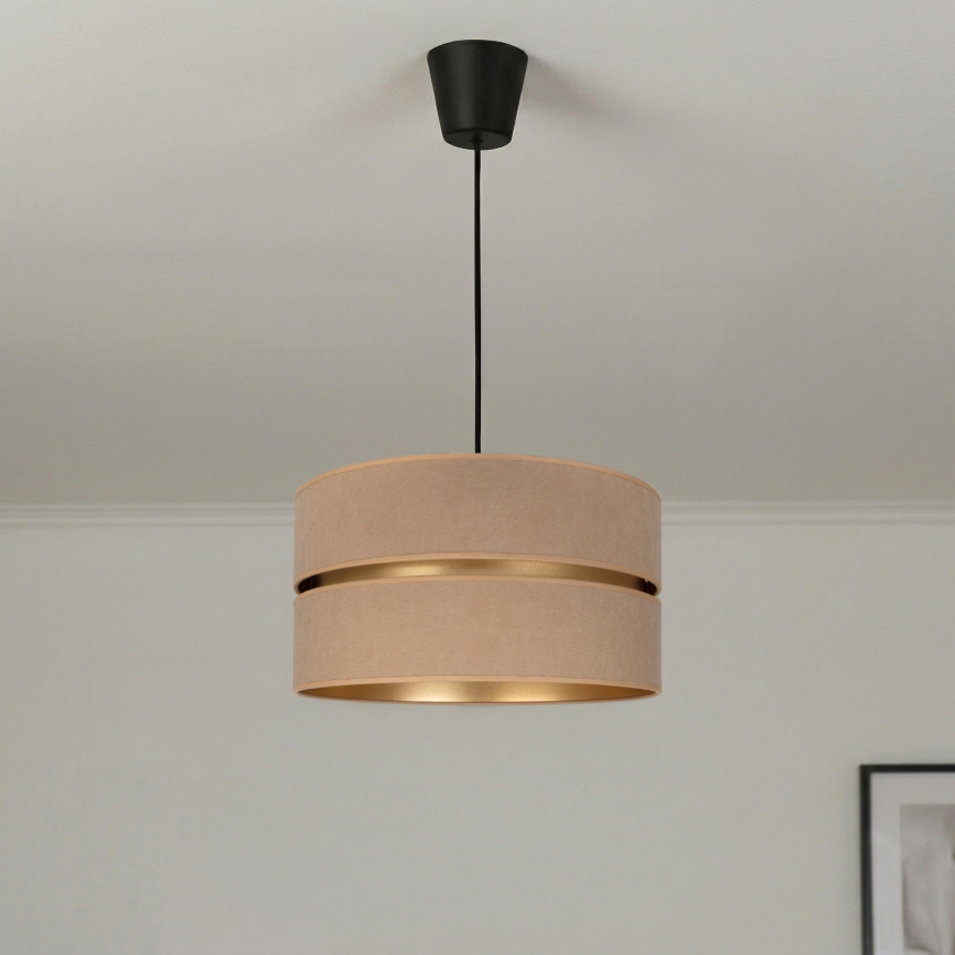 Brilagi - Luster na sajli DUO-DUO 1xE27/60W/230V, prečnik 40 cm, bež/zlatna