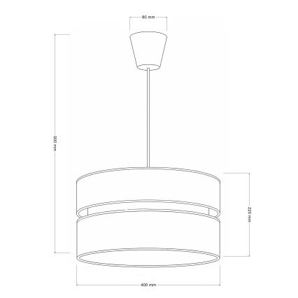 Brilagi - Luster na sajli DUO-DUO 1xE27/60W/230V Ø 40 cm krem/zlatna