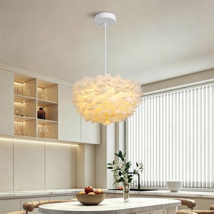 BRILAGI - Luster na sajli FEATHER 3xE27/40W/230V Ø 40 cm bela