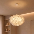 BRILAGI - Luster na sajli FEATHER 3xE27/40W/230V Ø 50 cm bela