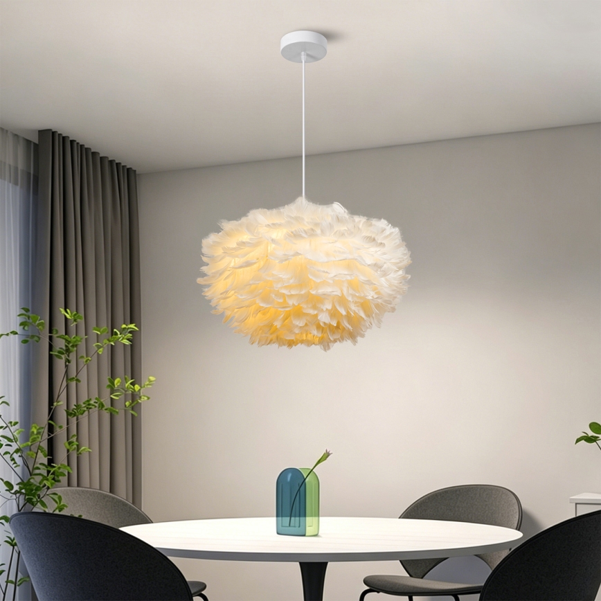 BRILAGI - Luster na sajli FEATHER 3xE27/40W/230V Ø 50 cm bela