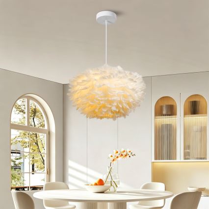 BRILAGI - Luster na sajli FEATHER 3xE27/40W/230V Ø 50 cm bela