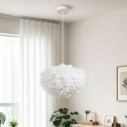 BRILAGI - Luster na sajli FEATHER 3xE27/40W/230V Ø 50 cm bela