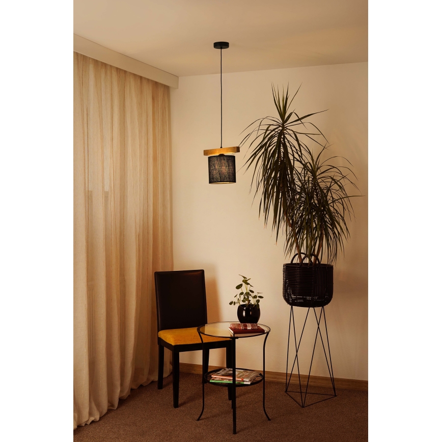 Brilagi - Luster na sajli FOREST 1xE27/15W/230V borovina/crna