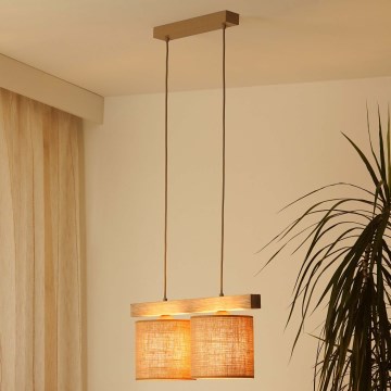 Brilagi - Luster na sajli FOREST 2xE27/15W/230V borovina/braon