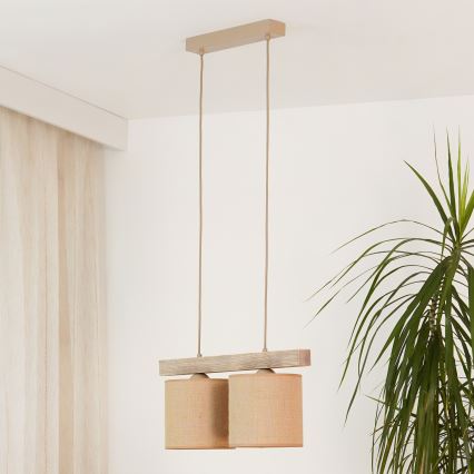 Brilagi - Luster na sajli FOREST 2xE27/15W/230V borovina/braon