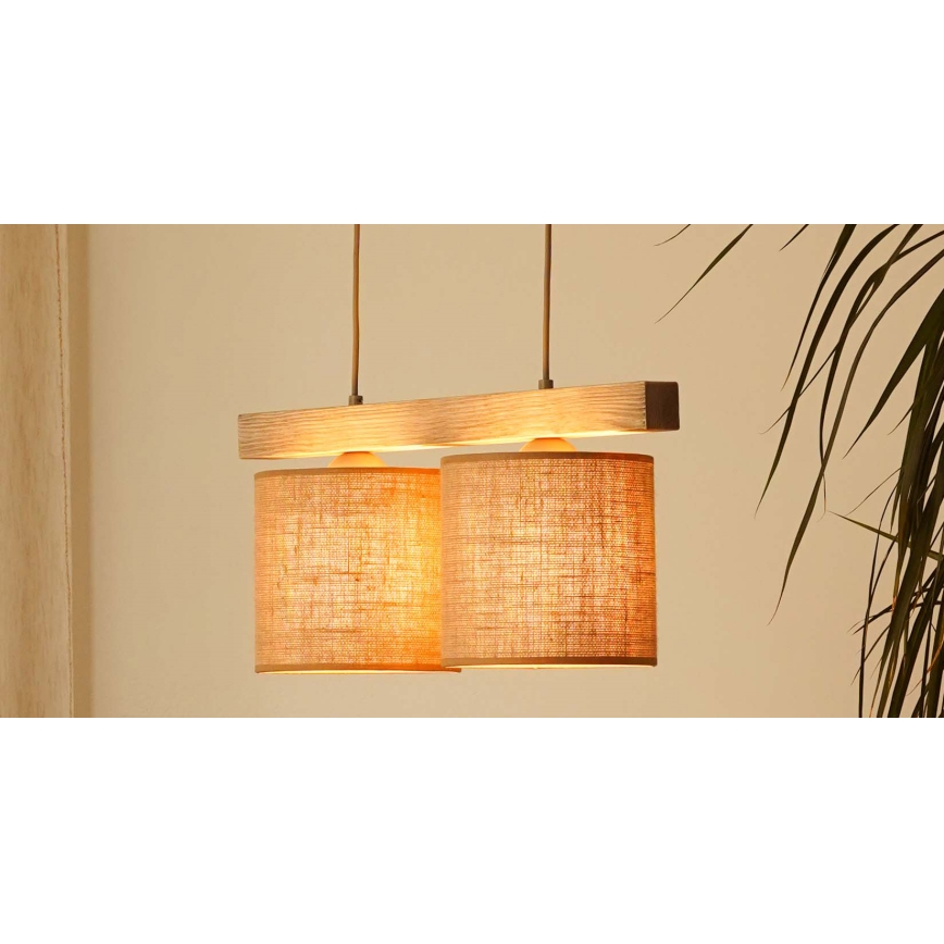 Brilagi - Luster na sajli FOREST 2xE27/15W/230V borovina/braon