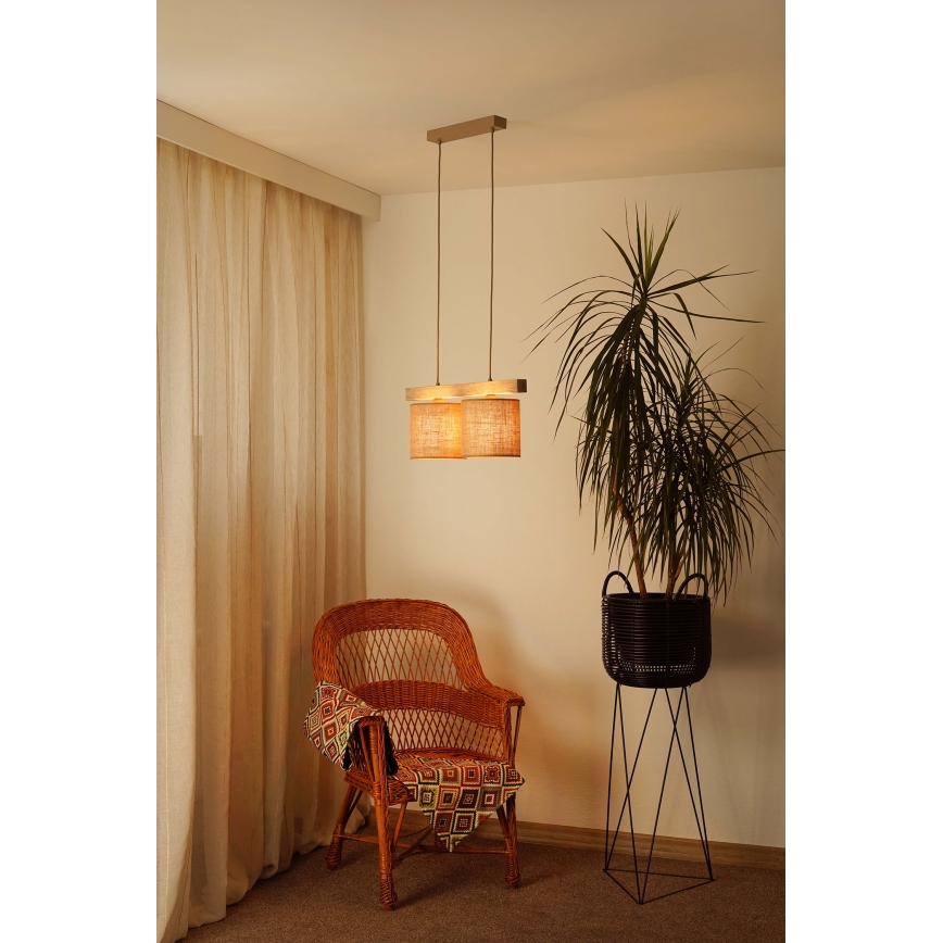 Brilagi - Luster na sajli FOREST 2xE27/15W/230V borovina/braon