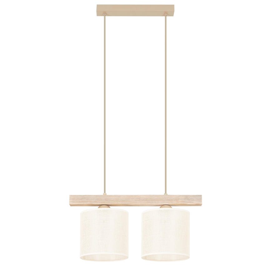 Brilagi - Luster na sajli FOREST 2xE27/15W/230V borovina/braon/krem