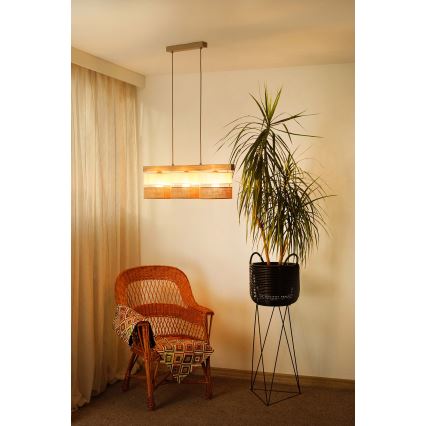 Brilagi - Luster na sajli FOREST 3xE27/15W/230V borovina/bež/krem