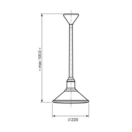 BRILAGI - Luster na sajli FORGE 1xE27/60W/230V prečnik 22 cm braon