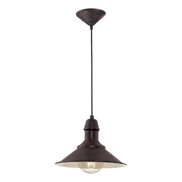 Brilagi - Luster na sajli FORGE 1xE27/60W/230V Ø 22 cm crna