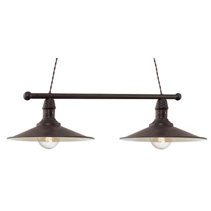 Brilagi - Luster na sajli FORGE 2xE27/60W/230V braon