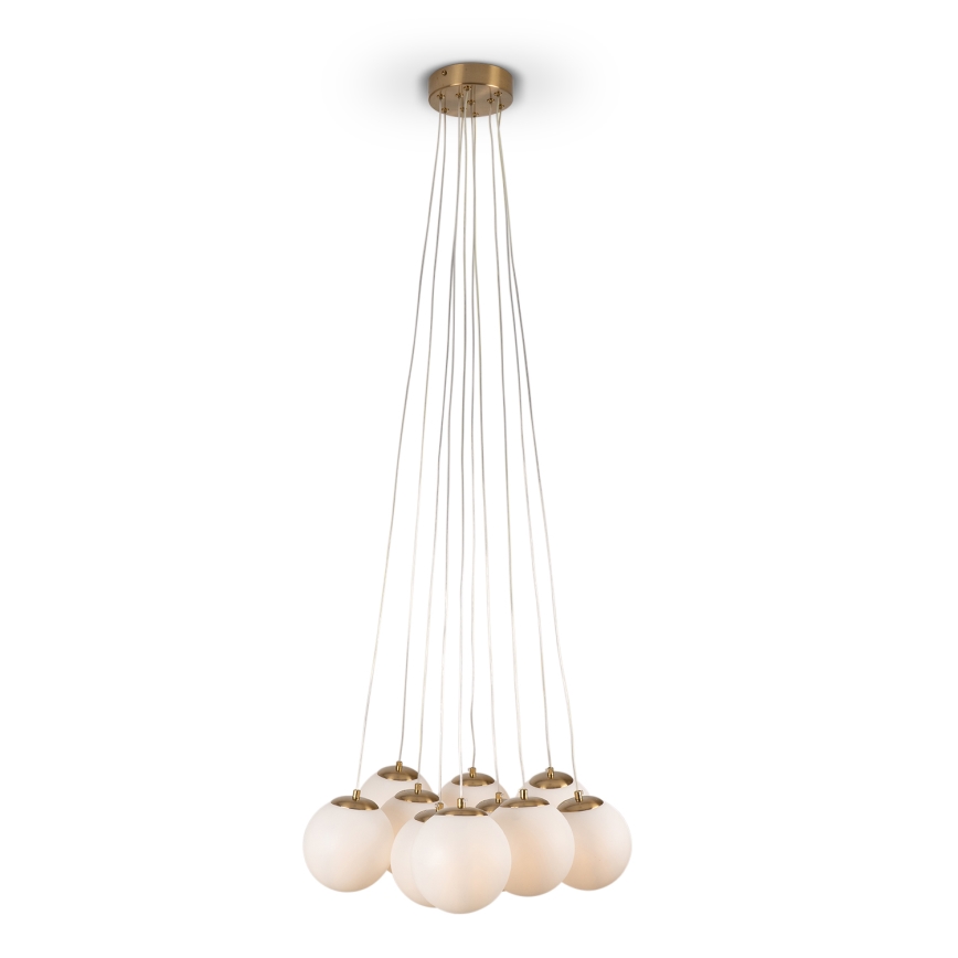 Brilagi - Luster na sajli GLOBE 10xE14/15W/230V bela
